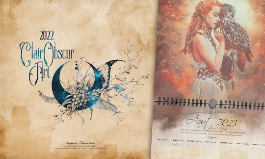 Le Calendrier Fantasy illustré de retour ! 2022 - Illustrations & Bijoux fantaisie ClairObscur Art