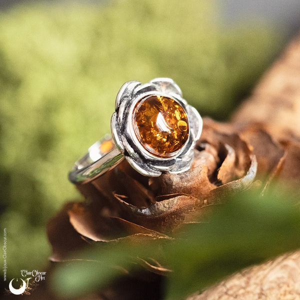 Bague "Éclosia" pierre au choix - Illustrations & Bijoux fantaisie ClairObscur Art