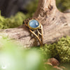 Bague elfique "Aeloria" pierre au choix - Illustrations & Bijoux fantaisie ClairObscur Art