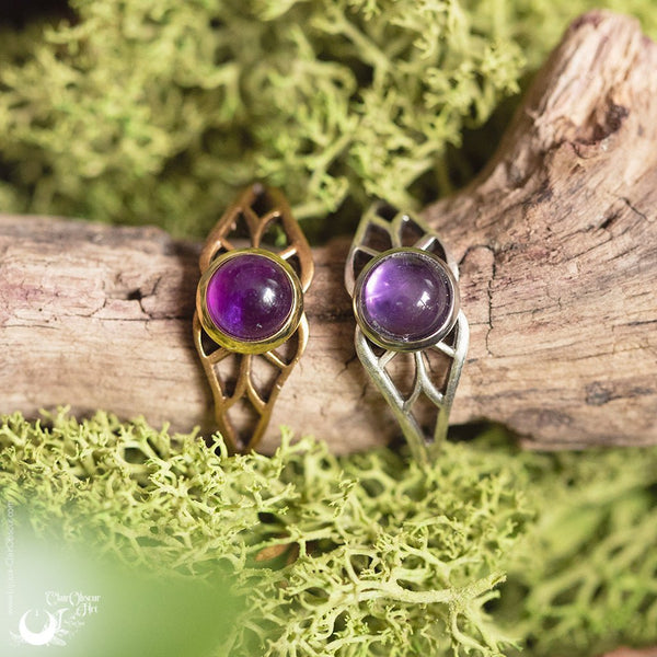 Bague elfique "Aeloria" pierre au choix - Illustrations & Bijoux fantaisie ClairObscur Art