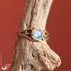 Bague elfique "Aeloria" pierre au choix - Illustrations & Bijoux fantaisie ClairObscur Art