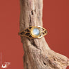 Bague elfique "Aeloria" pierre au choix - Illustrations & Bijoux fantaisie ClairObscur Art