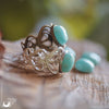 Bague elfique "Elwing" Amazonite - Ajustable - Illustrations & Bijoux fantaisie ClairObscur Art