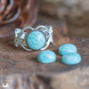 Bague elfique "Elwing" Amazonite - Ajustable - Illustrations & Bijoux fantaisie ClairObscur Art