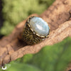 Bague mixte "Calypso" pierre au choix - Illustrations & Bijoux fantaisie ClairObscur Art