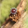Bague "Solarys" Grenat facetté - Illustrations & Bijoux fantaisie ClairObscur Art
