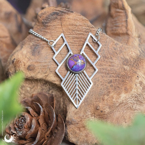 Bijoux en Turquoise purple copper, au choix - Illustrations & Bijoux fantaisie ClairObscur Art