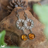 Boucles d'Oreilles "Calliope" Ambre de la mer Baltique - Illustrations & Bijoux fantaisie ClairObscur Art