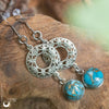 Boucles d'Oreilles "Calliope" Turquoise - Illustrations & Bijoux fantaisie ClairObscur Art