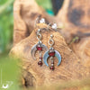 Boucles d'Oreilles demi - lune Grenat - Illustrations & Bijoux fantaisie ClairObscur Art