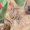 Boucles d'Oreilles "Dune" pierre au choix - Illustrations & Bijoux fantaisie ClairObscur Art
