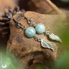 Boucles d'Oreilles Fantaisie Amazonite, breloque au choix - Illustrations & Bijoux fantaisie ClairObscur Art