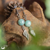 Boucles d'Oreilles Fantaisie Amazonite, breloque au choix - Illustrations & Bijoux fantaisie ClairObscur Art