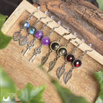 Boucles d'Oreilles Fantaisie, pierre au choix - Illustrations & Bijoux fantaisie ClairObscur Art
