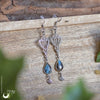 Boucles d'Oreilles "Irilmë" Labradorite facettée - Pièce unique ! - Illustrations & Bijoux fantaisie ClairObscur Art