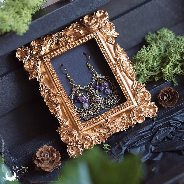 Boucles d'Oreilles "Lúmiel" Améthyste - Illustrations & Bijoux fantaisie ClairObscur Art