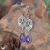 Boucles d'Oreilles "Nyssa" Améthystes facettées - Pièce unique ! - Illustrations & Bijoux fantaisie ClairObscur Art