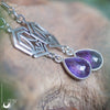 Boucles d'Oreilles "Nyssa" Améthystes facettées - Pièce unique ! - Illustrations & Bijoux fantaisie ClairObscur Art