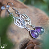 Boucles d'Oreilles "Nyssa" Améthystes facettées - Pièce unique ! - Illustrations & Bijoux fantaisie ClairObscur Art