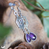 Boucles d'Oreilles "Nyssa" Améthystes facettées - Pièce unique ! - Illustrations & Bijoux fantaisie ClairObscur Art