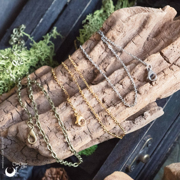 Chaîne à l'unité, couleur et taille au choix - Illustrations & Bijoux fantaisie ClairObscur Art