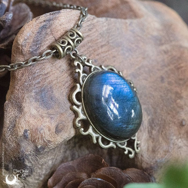 Collier "Angel" Labradorite - Illustrations & Bijoux fantaisie ClairObscur Art