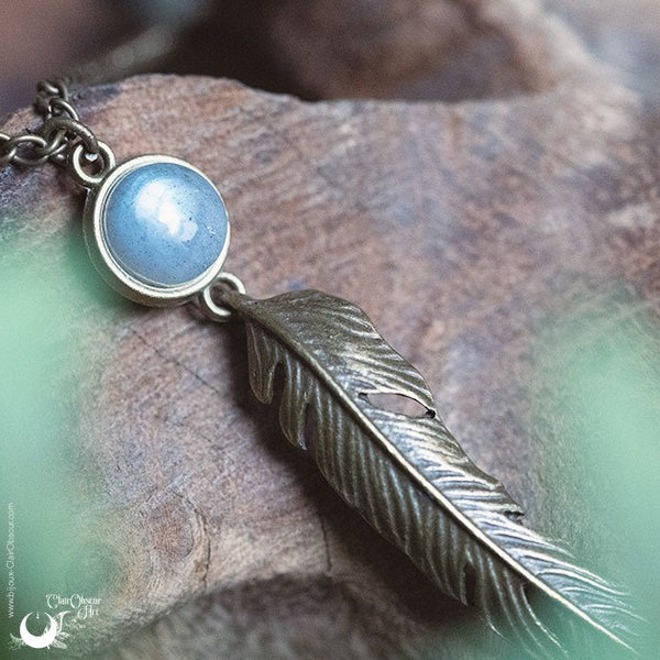 Collier "Ásgard" Labradorite - Illustrations & Bijoux fantaisie ClairObscur Art