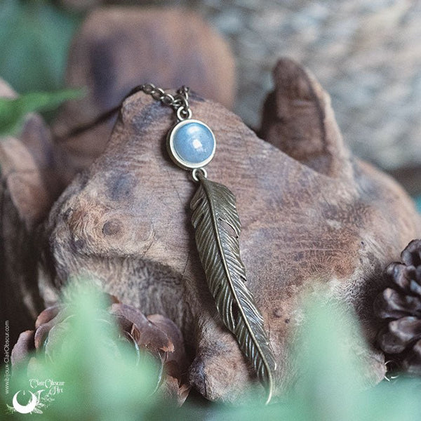 Collier "Ásgard" Labradorite - Illustrations & Bijoux fantaisie ClairObscur Art