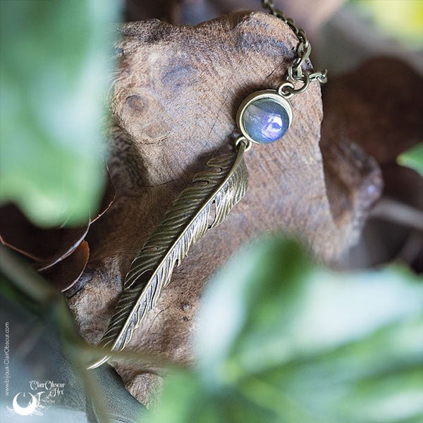 Collier "Ásgard" Labradorite - Illustrations & Bijoux fantaisie ClairObscur Art