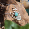 Collier "Athena" Amazonite, acier inoxydable - Illustrations & Bijoux fantaisie ClairObscur Art
