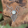 Collier "Athena" Calcedoine aqua, acier inoxydable - Illustrations & Bijoux fantaisie ClairObscur Art