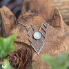 Collier "Athena" Calcedoine aqua, acier inoxydable - Illustrations & Bijoux fantaisie ClairObscur Art
