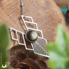 Collier "Athena" Obsidienne dorée, acier inoxydable - Illustrations & Bijoux fantaisie ClairObscur Art