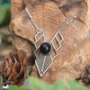 Collier "Athena" Onyx acier inoxydable - Illustrations & Bijoux fantaisie ClairObscur Art