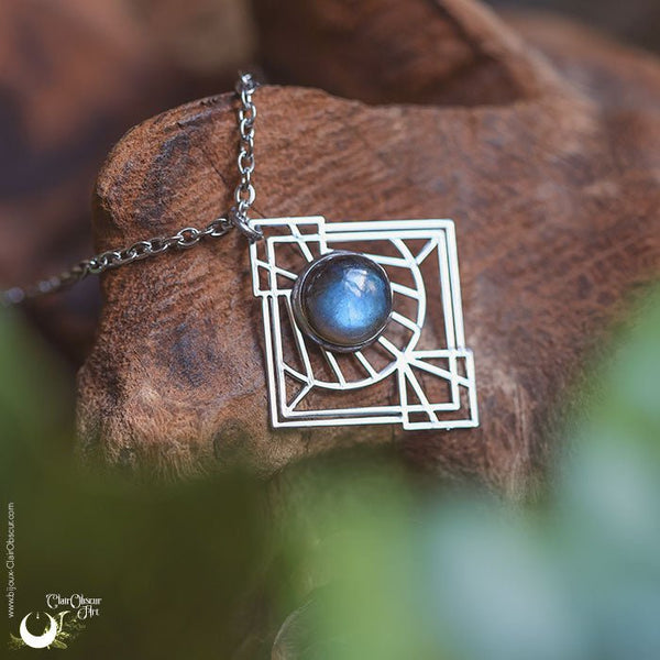 Collier "Dune" Labradorite - Illustrations & Bijoux fantaisie ClairObscur Art