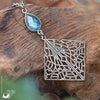 Collier "Eldora" Labradorite goutte facettée - Illustrations & Bijoux fantaisie ClairObscur Art