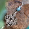 Collier "Eldora" Labradorite goutte facettée - Illustrations & Bijoux fantaisie ClairObscur Art
