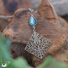 Collier "Eldora" Labradorite goutte facettée - Illustrations & Bijoux fantaisie ClairObscur Art