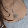 Collier "Eldora" Labradorite goutte facettée - Illustrations & Bijoux fantaisie ClairObscur Art