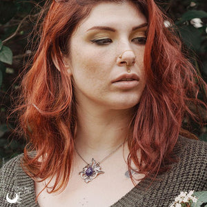 Collier Elfique "Elwing" Améthyste, taille de la chaîne au choix - Illustrations & Bijoux fantaisie ClairObscur Art