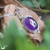 Collier "Leda" Améthyste - taille de la chaine personnalisable - Illustrations & Bijoux fantaisie ClairObscur Art