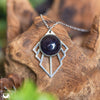 Collier "Lumia" Pierre de soleil bleue - Illustrations & Bijoux fantaisie ClairObscur Art