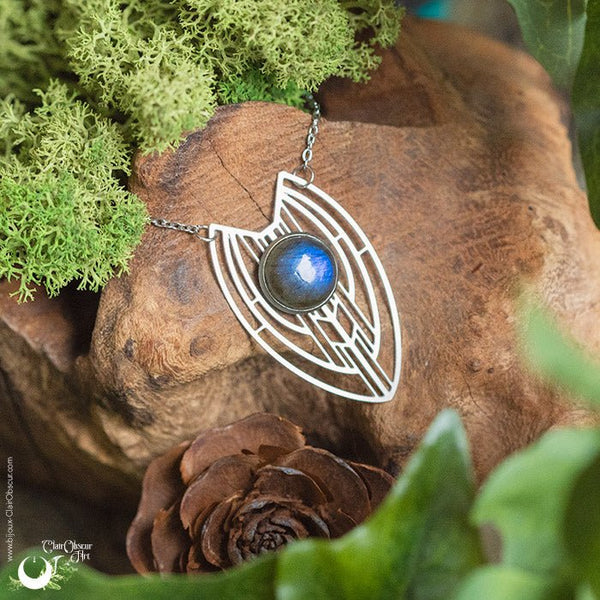 Collier "Nébula" Labradorite - Illustrations & Bijoux fantaisie ClairObscur Art