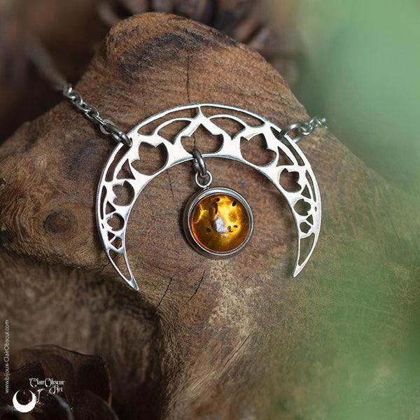 Collier "SIRONA" Ambre de la mer Baltique - Illustrations & Bijoux fantaisie ClairObscur Art