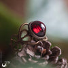 Bague elfique "Elwing" Grenat - Ajustable - Illustrations & Bijoux fantaisie ClairObscur Art