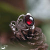 Bague elfique "Elwing" Grenat - Ajustable - Illustrations & Bijoux fantaisie ClairObscur Art