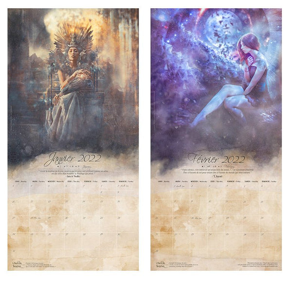 Calendrier illustré 2022 ClairObscur Art - Illustrations & Bijoux fantaisie ClairObscur Art