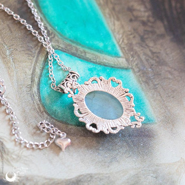 Collier "Angel" Labradorite - taille de la chaine personnalisable - Illustrations & Bijoux fantaisie ClairObscur Art