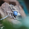 Collier "Athena" Cyanite, acier inoxydable - Illustrations & Bijoux fantaisie ClairObscur Art