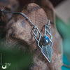 Collier "Athena" Labradorite, acier inoxydable - Illustrations & Bijoux fantaisie ClairObscur Art